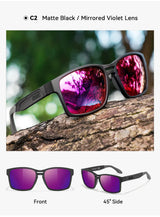 KDEAM New Polarized & Photochromic Sunglasses Unisex Size Square TR90 Sun Glasses For Fishing Golfing Driving Jogging