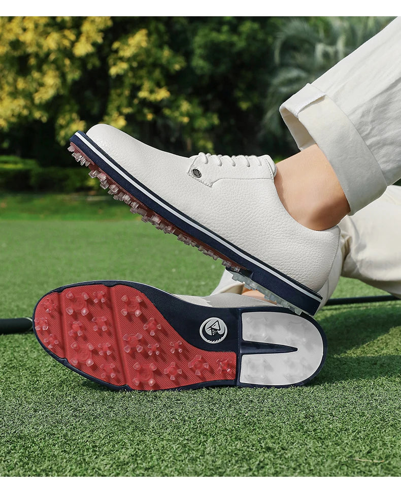 Golf Shoes For Men 2024 New White Professional Waterproof Non-slip Spikeless Outdoor Leisure Walking Training Golfer Sneakers