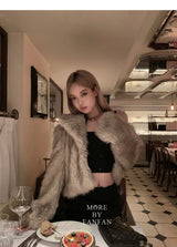 Women's Faux Fur Winter Jacket with Pockets