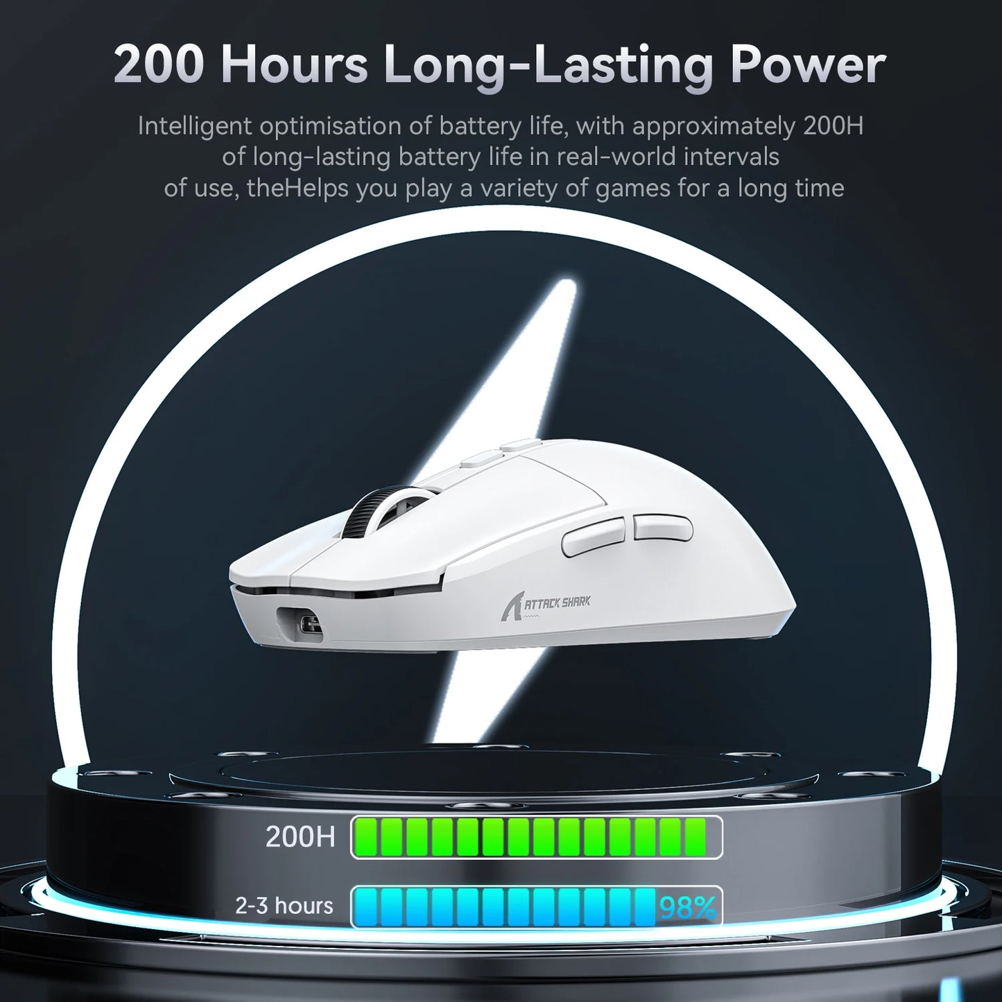 Attack Shark X6 Bluetooth Mouse Gaming Wireless Tri-Mode Connection,RGB Touch Magnetic Charging Base PAW3395 Macro Gaming Mouse