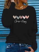 Women’s Gothic Heart Print Long Sleeve Tee