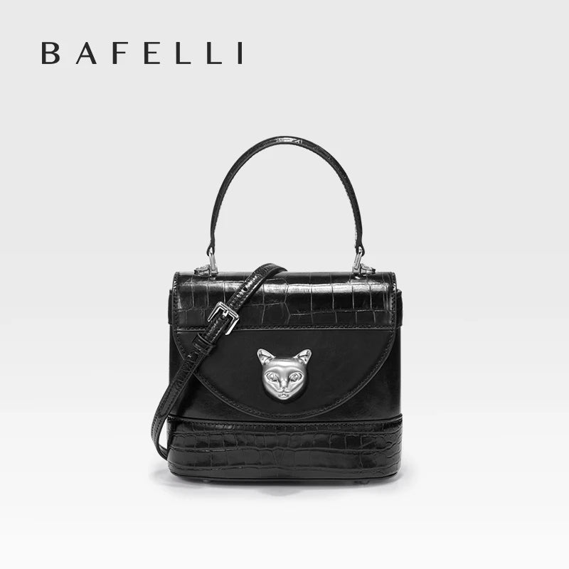 BAFELLI HANDBAG 2026 WOMEN'S NEW LEATHER PURSE EVENING DESIGNER BUCKET CAT LUXURY BRAND FASHION BUSINESS CASUAL BAGS