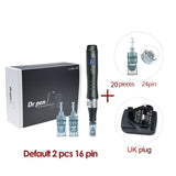 Dr pen Ultima M8 With 22 Cartridge Wireless MTS Derma Microneedle Pen Kit Professionals Use Beauty Machine Needle length 0.25 mm