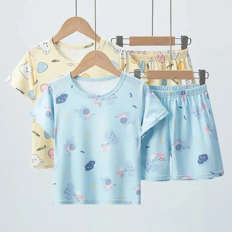 CHILDREN'S Clothing Short Sleeve Shorts 2-piece Suit
