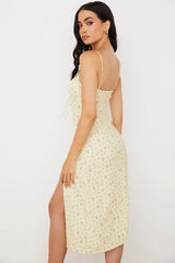 Women's Floral V-Neck Bodycon Maxi Dress