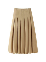 Women's Autumn New Short Zipper Jacket Short Sleeved Top High Waisted Pleated Lantern Flower Bud Half Skirt Set