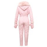 Waterproof One-Piece Ski Suit – Insulated Winter Hooded Jumpsuit