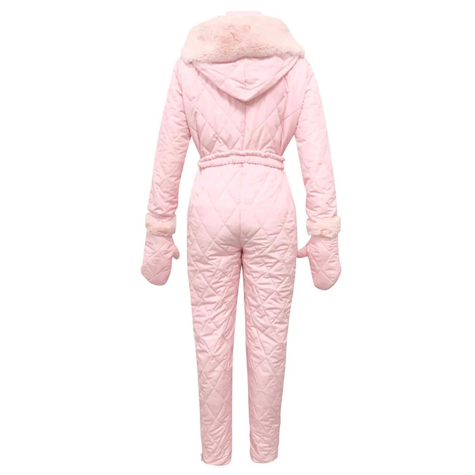 Waterproof One-Piece Ski Suit – Insulated Winter Hooded Jumpsuit