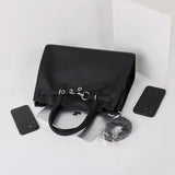 Luxury Brand Silver Buckle Women Bags Genuine Leather Handbags Women Shoulder Bags Cowhide Autumn Winter New Square Women Totes