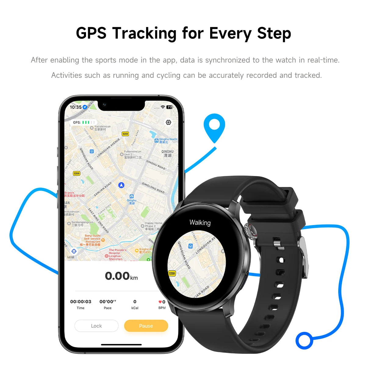 2026 New Lady Fashion Smart Watch women AMOLED HD Screen GPS Sport Heart Rate Bluetooth Call Waterproof Outdoor Smartwatch Women