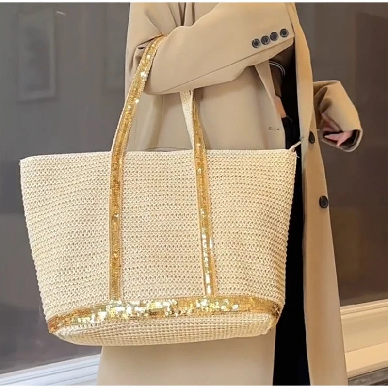 Women's Sequin Canvas Tote Bag