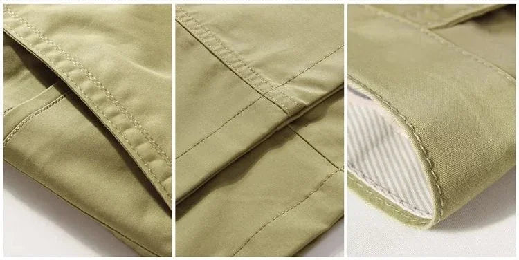 Men's Cotton Straight-Leg Casual Trousers