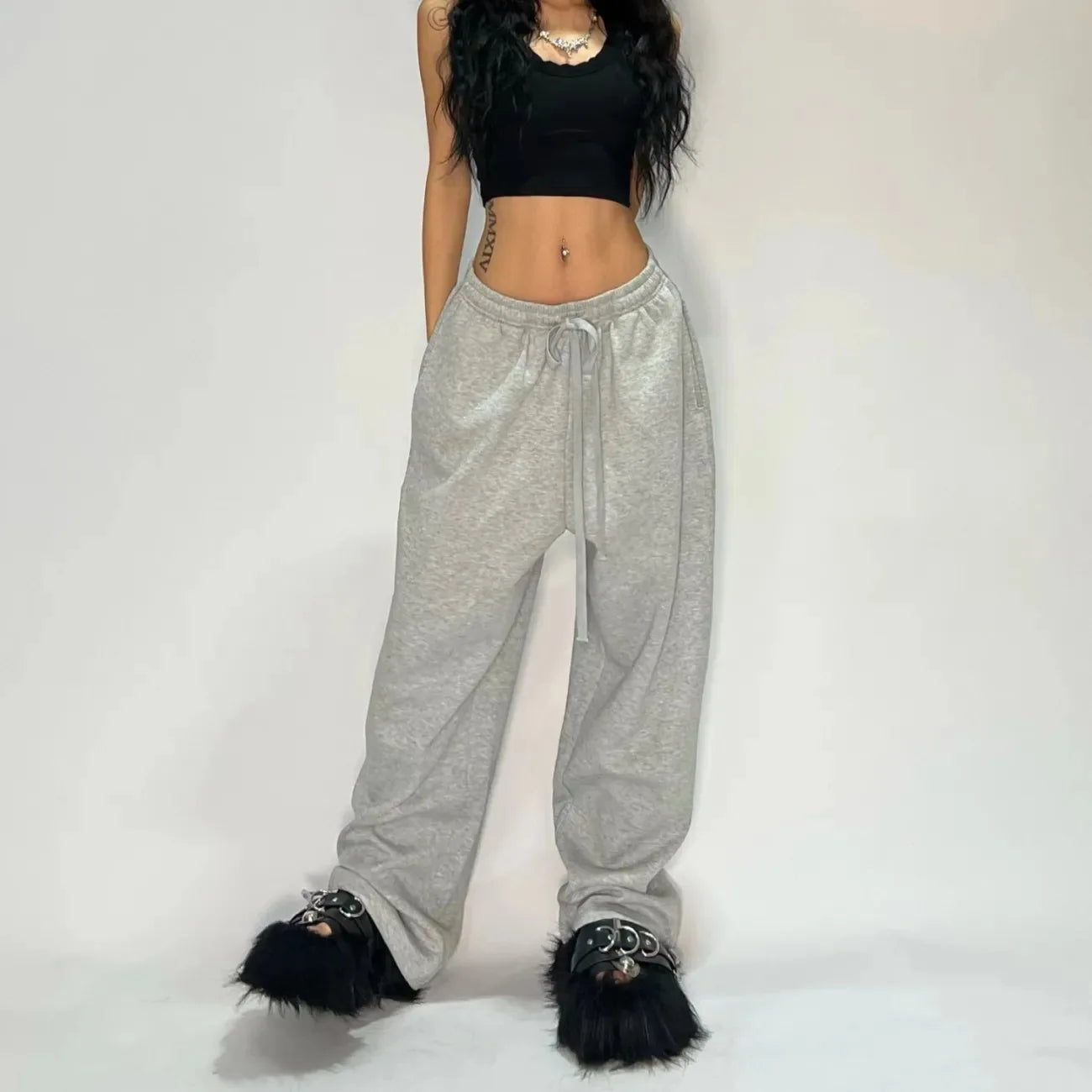 Y2K Camo Cargo Sweatpants – Embroidered Tactical Joggers