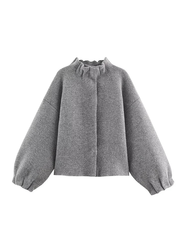 Women's 2-Piece Knitted Mini Skirt & Bomber Jacket Set