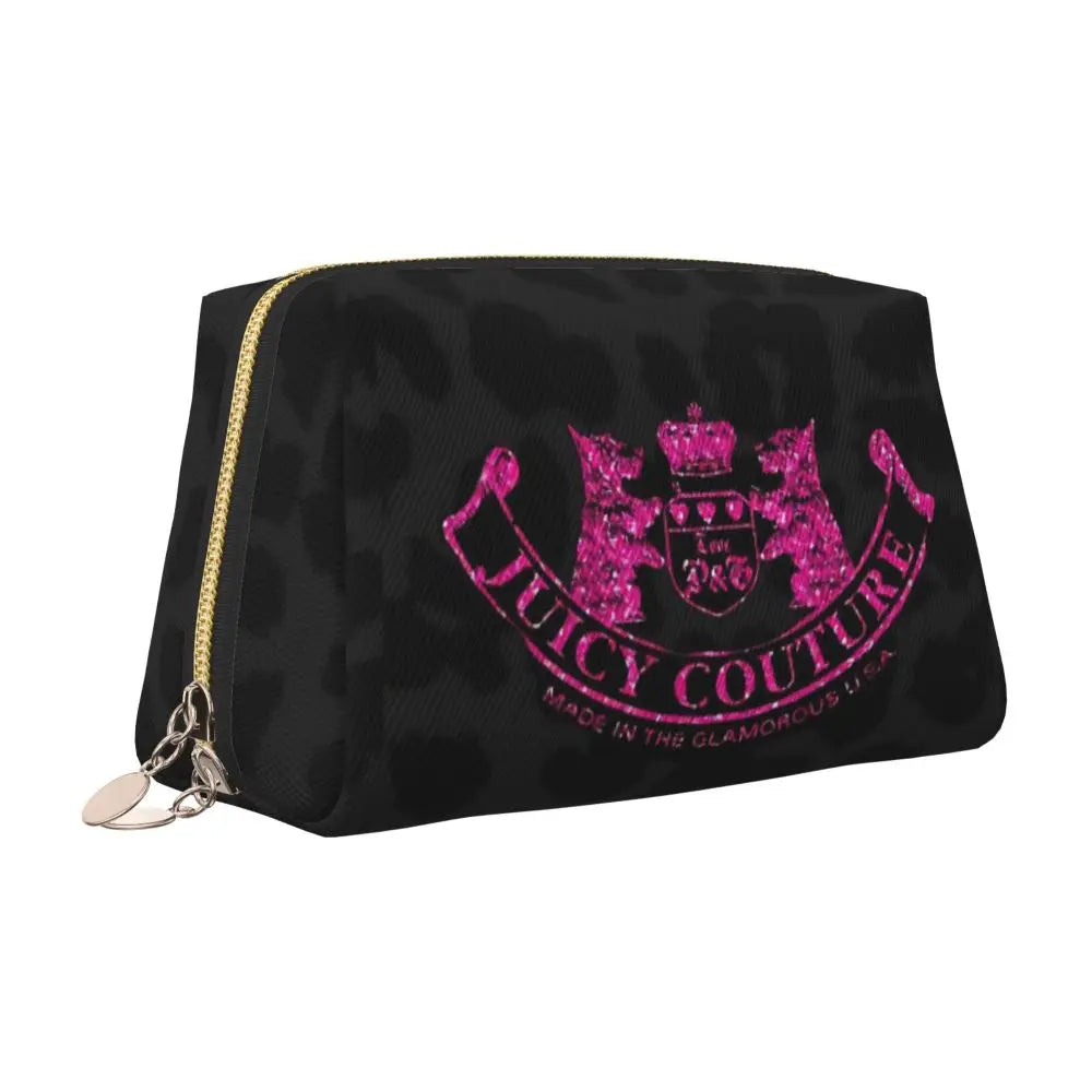 J-Juicy-C-Couture Makeup Bag Zipper Pouch Travel Cosmetic Bags Large Leather Portable Cosmetic Bag for Women