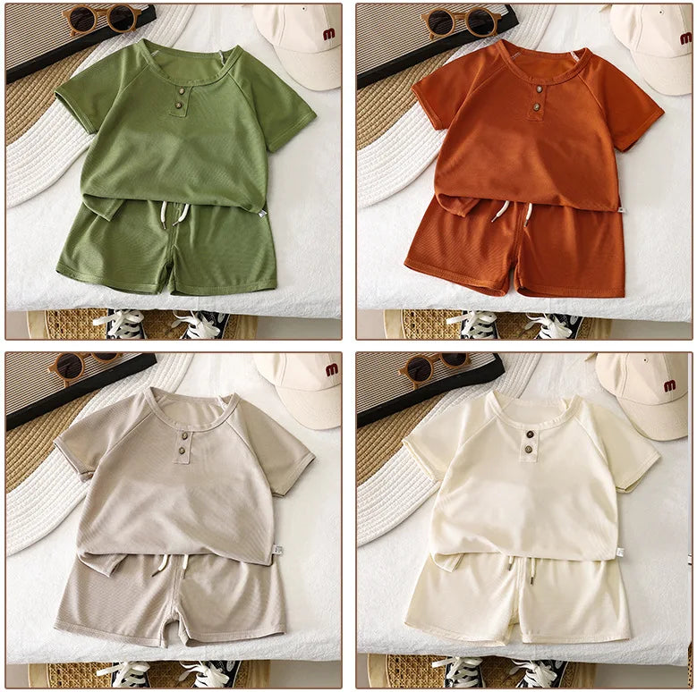 Baby Boys’ Waffle Knit 2-Piece Set