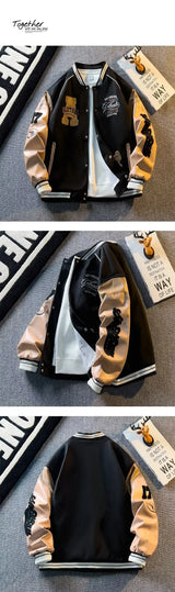 Men’s Embroidered Appliqué Baseball Jacket
