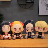 20cm Hot Japan Demon Slayer Plush Dolls Lovely Anime Kimetsu No Yaiba Kamado Tanjirou Nezuko Zenitsu Kyoujurou Toys Kids Gifts