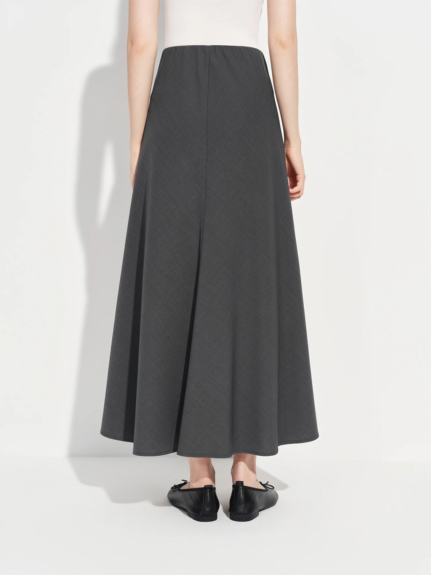 Acetate Trumpet Midi Skirt – Elegant Drape