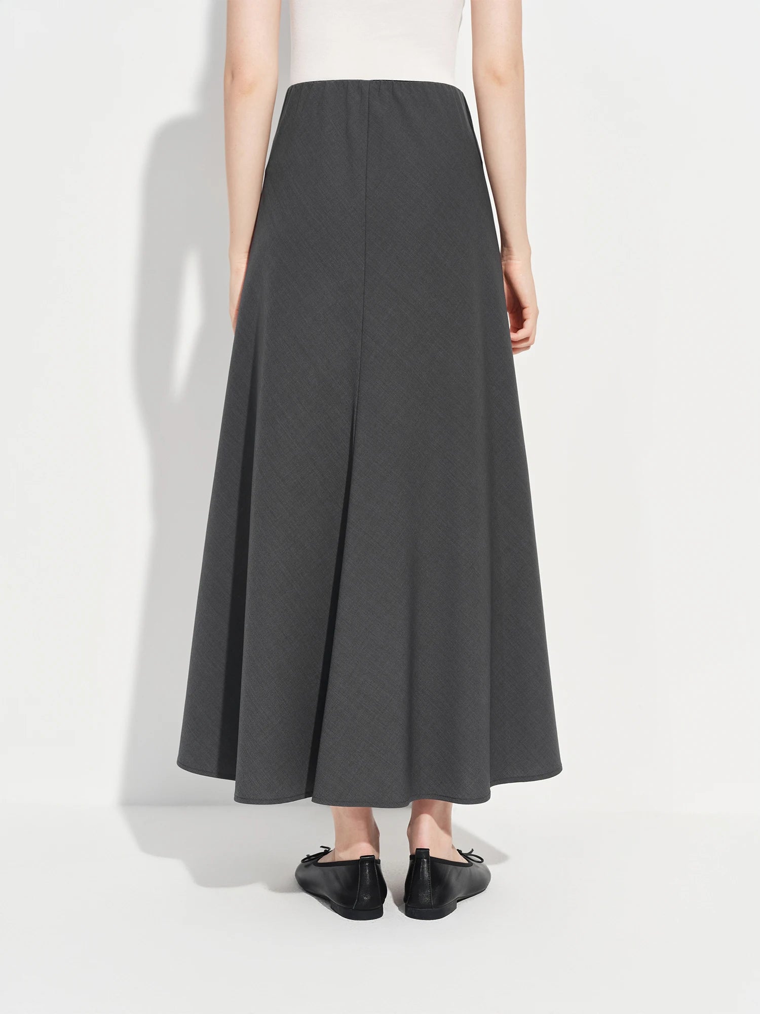 Acetate Trumpet Midi Skirt – Elegant Drape