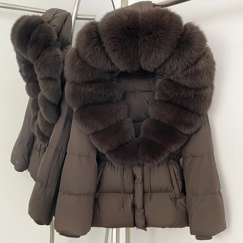Premium Natural Fur Trim Down Jacket