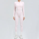 Long Sleeve Zip-Front Yoga Jumpsuit