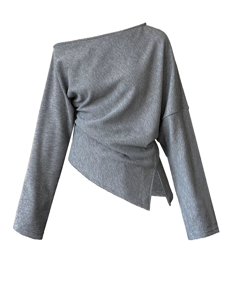 Women's Pleated Relaxed-Fit Sweatshirt