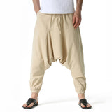 Men's Cotton Linen Loose-Fit Harem Pants