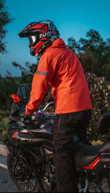 Men's Waterproof Motorcycle Rain Suit – Reflective Split Jacket & Pants