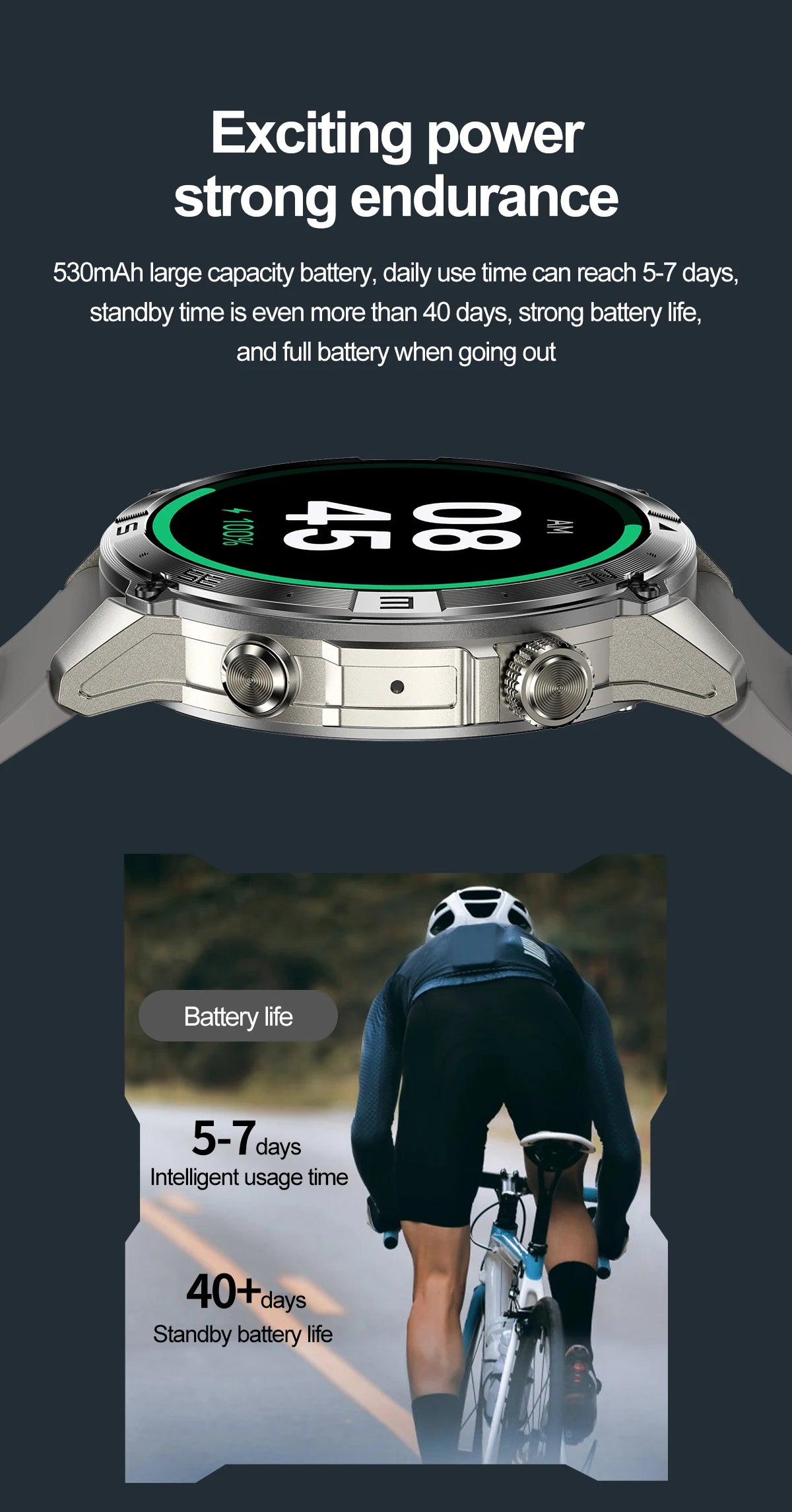 NORTH EDGE GPS Smart Watch – AMOLED, Bluetooth & IP68