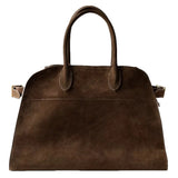 High Quality Autumn Winter New Matte Suede Tote Bag Large Capacity Commuter Casual Portable Shoulder Genuine Leather Women's Bag