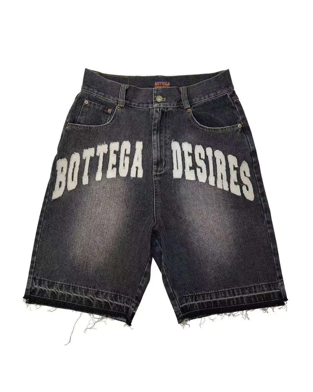 Harajuku Retro Letter Embroidery Denim Shorts