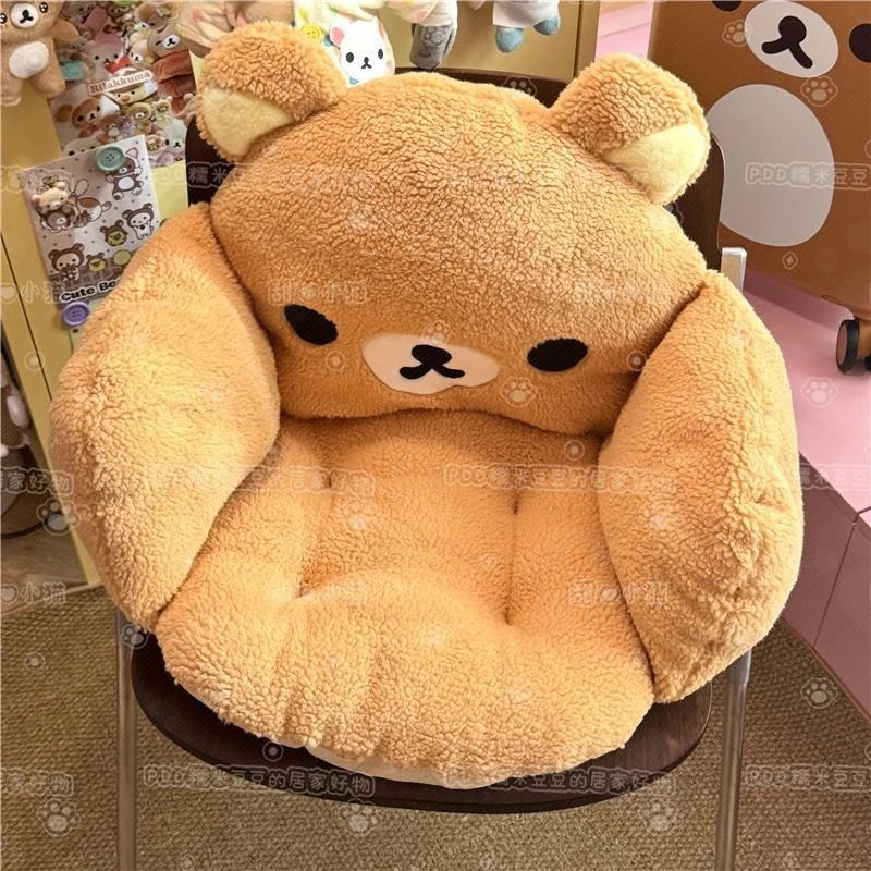 Rilakkuma Plush Bolster & Seat Cushion – Cozy Winter Warmth