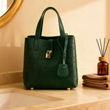 Embossed Letter Print Crossbody & Large Capacity Tote