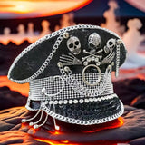 Rhinestone Captain Hat | Festival & Masquerade Cap