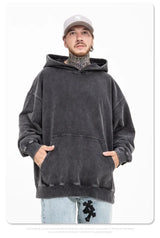 Vintage Wash Oversized Cotton Hoodie