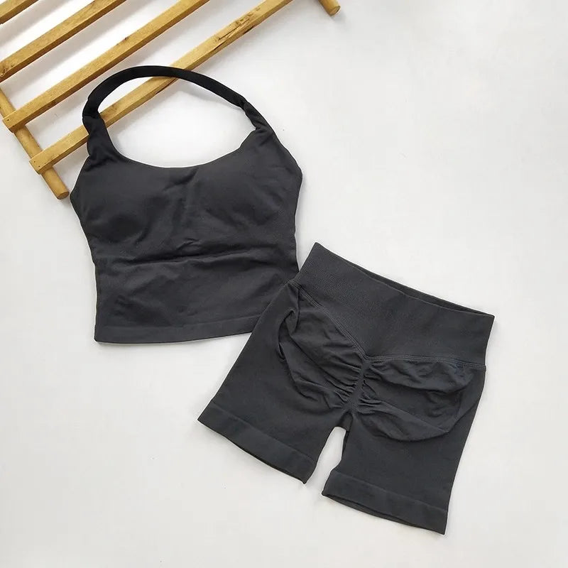 Seamless Halter Yoga & Fitness Set