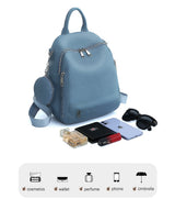 Zency Women's Genuine Leather Backpack High-Quality School Bag Travel Female Shopper Shoulder Satchel Rucksack Commuter