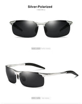 CLLOIO Brand Men's Polarized Sunglasses Aluminum Frame UV400 Anti-Glare Sun Glasses Male Driving Glasses Rimless Oculos De Sol