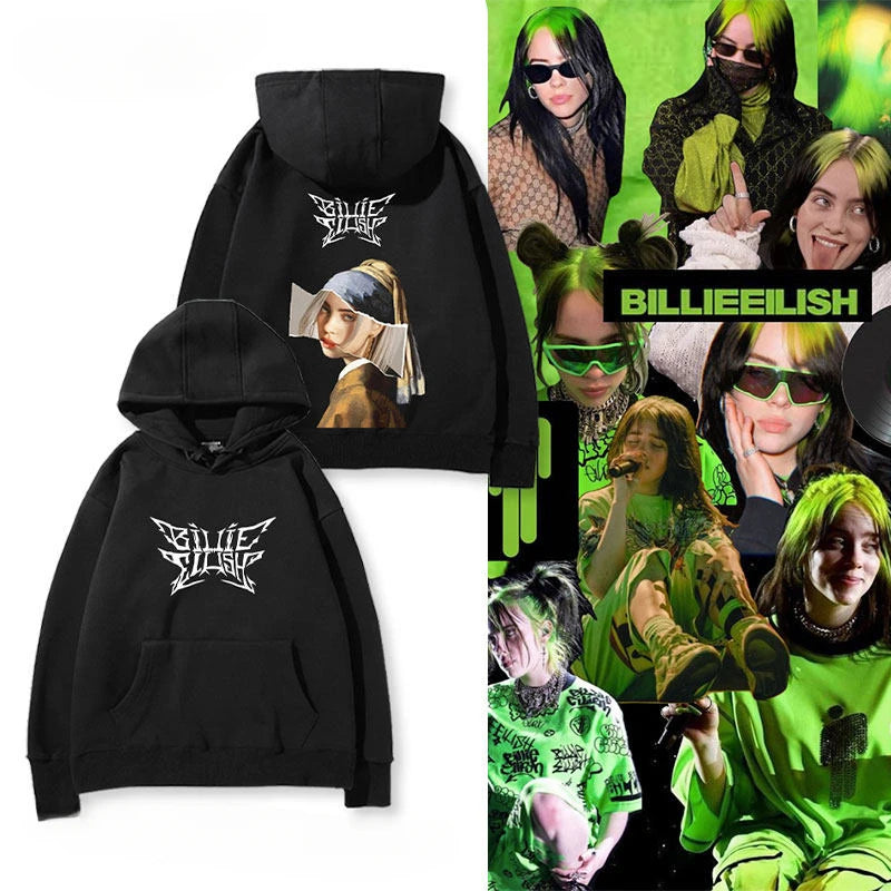 Billie Eilish Print Unisex Pullover Hoodie