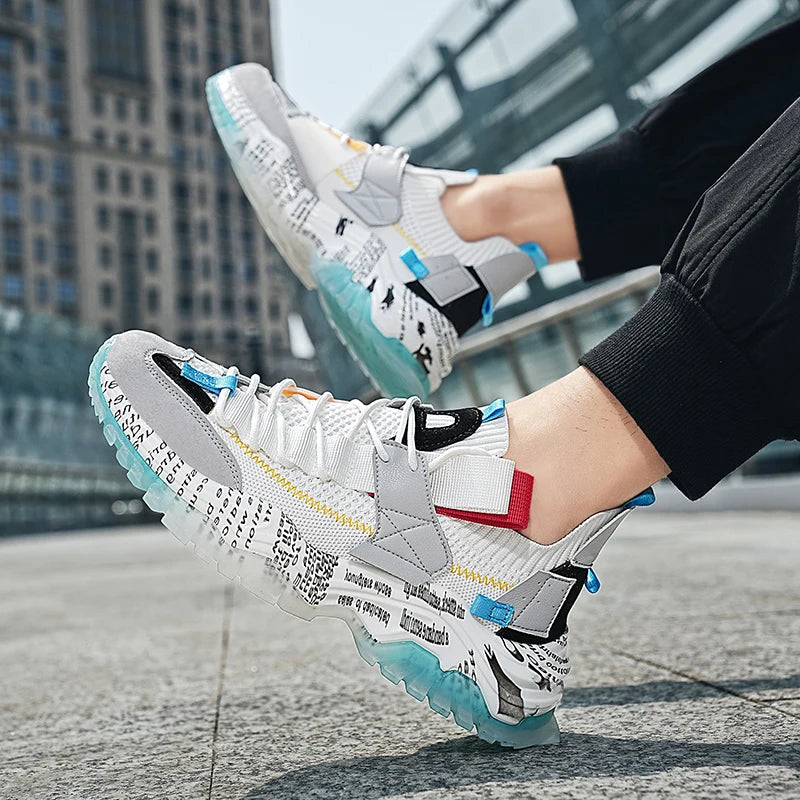 Men’s Lightweight Thick-Sole Mesh Sneakers