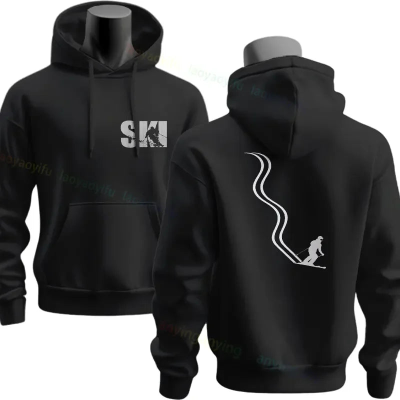 Men's Ski & Snowboard Graphic Hoodie for Fall and Winter