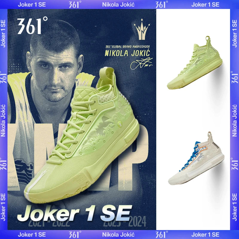 361 Degrees Joker 1 SE Men Basketball Shoes New Trendy Leather Breathable Shock-Absorbing Wear-resistant Male Sneakers 672521123