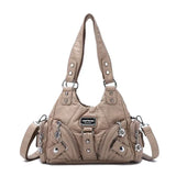 Angelkiss Women Handbags Rose Soft Tote Bag Small Top-handle Purse Fashion Satchel Multi-Pockets Shoulder Bag Hobos Phone Pack