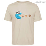 Mens Cotton Funny NomNom-Cookie Adventure Graphic T Shirt on Unisex Street Casual Style Tee for Men and Women