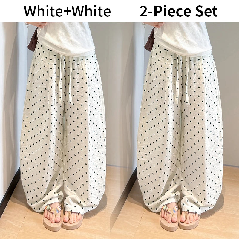 Women's Linen Blend Wide-Leg Pants