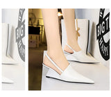 Designer Wedge Heel Sandals – Pointed Toe Women's Pumps