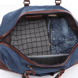 Original Canvas Leather Men Travel Bags Carry on Luggage Bags Men Duffel Bags Travel Tote Large Weekend Bag Overnight