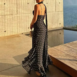 Elegant High-Waist A-Line Maxi Dress