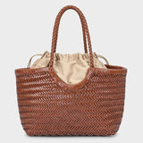 Genuine Leather Cowhide Tote Bags For Women Luxury Designer Handbag Purses 2025 New In Vintage Handmade Weave Underarm Shoulder